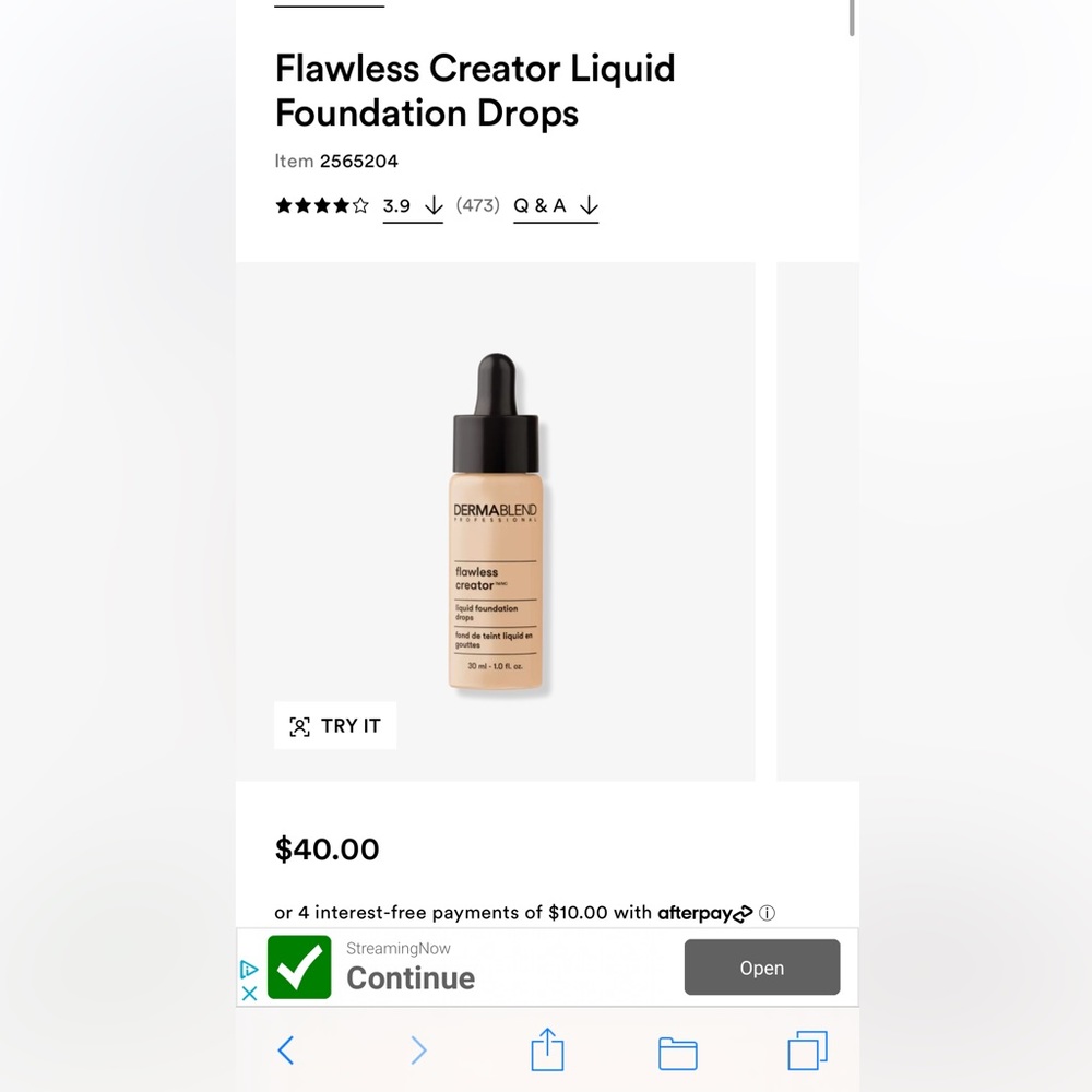 Dermablend foundation